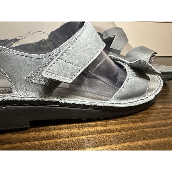NAOT‎ Enid Gray Hook & Loop Vintage Slate Comfort Sandals Women US 10-10.5 EU 41 - Picture 9 of 14